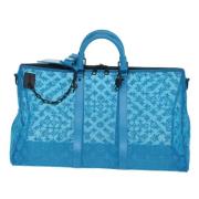 Pre-owned Fabric travel-bags Louis Vuitton Vintage , Blue , Dames