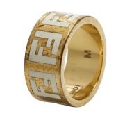 Pre-owned Metal rings Fendi Vintage , Yellow , Dames