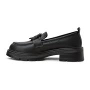 Elegante Platform Loafers in Zwart Cesare Gaspari , Black , Dames