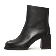 Stiletto Leren Enkellaarzen Cesare Gaspari , Black , Dames