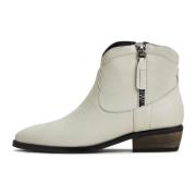 Luxe Leren Cowboy Laarzen - Ivoor Cesare Gaspari , Beige , Dames