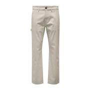 Losse Werk Edge Broek Only & Sons , Beige , Heren