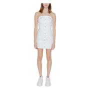 Korte Jurk Mini Bustier Tommy Jeans , White , Dames