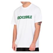 Feestelijk Print T-shirt Lacoste , White , Heren