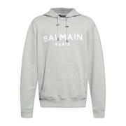 Sweatshirt met logo Balmain , Gray , Heren