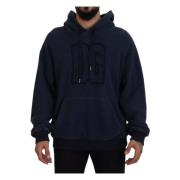 Donkerblauwe Hoodie Dolce & Gabbana , Black , Heren