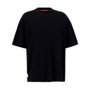 Gedrukt Oversized T-shirt Alpha Industries , Black , Heren