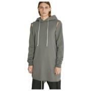 Gedistresseerde Cape Mouw Hoodie Rick Owens , Gray , Heren