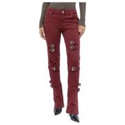 Flared Gesp Broek Blumarine , Red , Dames