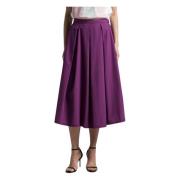 Geplooide Midi Rok Max Mara Weekend , Purple , Dames