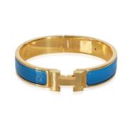 Pre-owned Metal bracelets Hermès Vintage , Blue , Dames