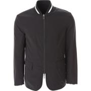 Omkeerbare Rits Sluiting Zwarte Blazer Emporio Armani , Black , Heren