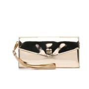 Portemonnee met Logo-Embossing Miu Miu , Yellow , Dames