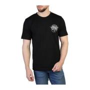 Logo Katoenen T-shirt Lente/Zomer Mannen Off White , Black , Heren