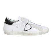 Witte/zwarte leren sneakers Ss24 Philippe Model , White , Heren
