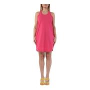 Mini tankjurk met logoband Moschino , Pink , Unisex