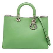 Pre-owned Leather handbags Dior Vintage , Green , Dames