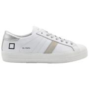 Vintage Calf Sneakers Wit Zilver D.a.t.e. , White , Dames