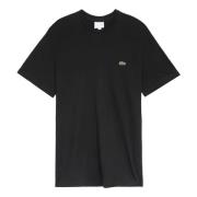 Premium Pima Katoenen T-Shirt voor Heren Lacoste , Black , Heren