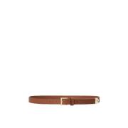 Smalle Leren Riem Ralph Lauren , Brown , Dames