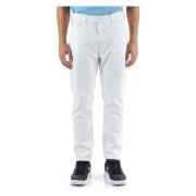 Dad Fit Cropped Jeans Vijf Zakken Calvin Klein Jeans , White , Heren
