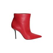 Leather boots Saint Laurent , Red , Dames