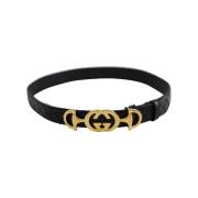 Leather belts Gucci , Black , Dames