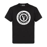 T-shirt met logo Versace Jeans Couture , Black , Heren