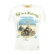 Casual T-shirt Bob , White , Heren