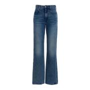 Mittelblau Acidwash Straight Cut Jeans Isabel Marant , Blue , Dames