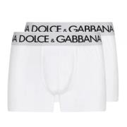 Logo Print Katoenen Boxers Set Dolce & Gabbana , White , Heren