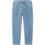 Newel Pant Blauw Steen Gebleekt Carhartt Wip , Blue , Heren