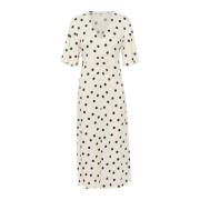 Polka Dot Midi Jurk Gestuz , Multicolor , Dames