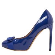 Pre-owned Leather heels Salvatore Ferragamo Pre-owned , Blue , Dames