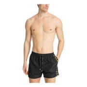 Trekkoord Zwemshorts Effen Logo Zakken Balmain , Black , Heren