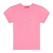 T-shirt with peekaboo logo Diesel , Pink , Dames