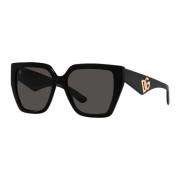 Elegante zwarte cat-eye zonnebril Dolce & Gabbana , Black , Dames