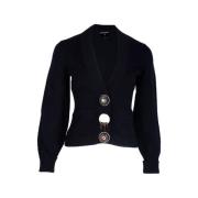 Pre-owned Cashmere outerwear Chanel Vintage , Black , Dames