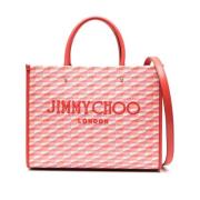 Rode Avenue M Tote Tas Jimmy Choo , Multicolor , Dames