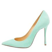 Pre-owned Suede heels Christian Louboutin Pre-owned , Blue , Dames