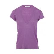 Rodeo V-Hals Linnen T-Shirt IRO , Purple , Dames