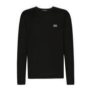 Zwarte DG Essentials T-shirt Dolce & Gabbana , Black , Heren
