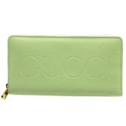 Pre-owned Leather wallets Gucci Vintage , Green , Dames