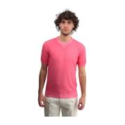 Zachtroze Geribbeld Shirt Kangra , Pink , Heren