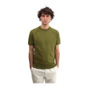 Groene Crew Neck T-shirt Paolo Pecora , Green , Heren