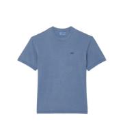 Biologisch katoenen T-shirt met krokodilborduursel Lacoste , Blue , He...