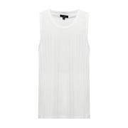 ‘Madison’ geribbelde mouwloze T-shirt AllSaints , White , Heren