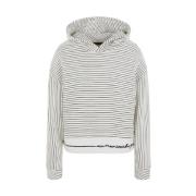 Gestreepte Hoodie Wit Armani Exchange , White , Dames