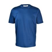 Blauw Katoenen Casual T-shirt Gran Sasso , Blue , Heren