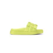 Gevlochten Lime Pantoffel Vegan Zomer Inuikii , Green , Dames